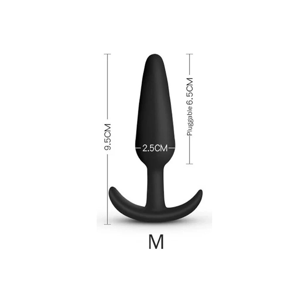 3 Different Size Anal Plug Soft Silicone Anal Butt Plug Stimulator Adult Sex Toys for Men/Women Prostate Massager Anal Trainer