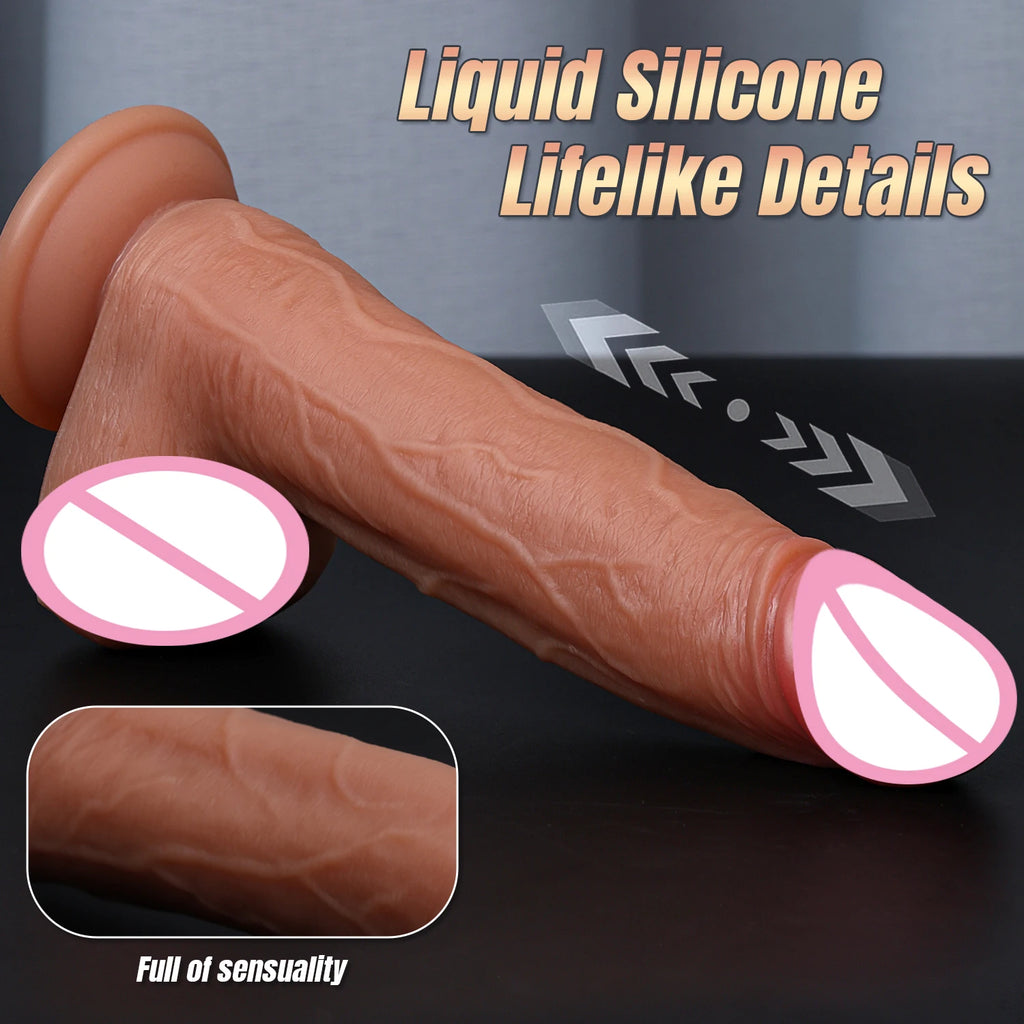 Telescopic Realistic dildo Silicone Dildos Vibrator Soft penis penetration anal with suction cup Woman sex toys Adult supplies