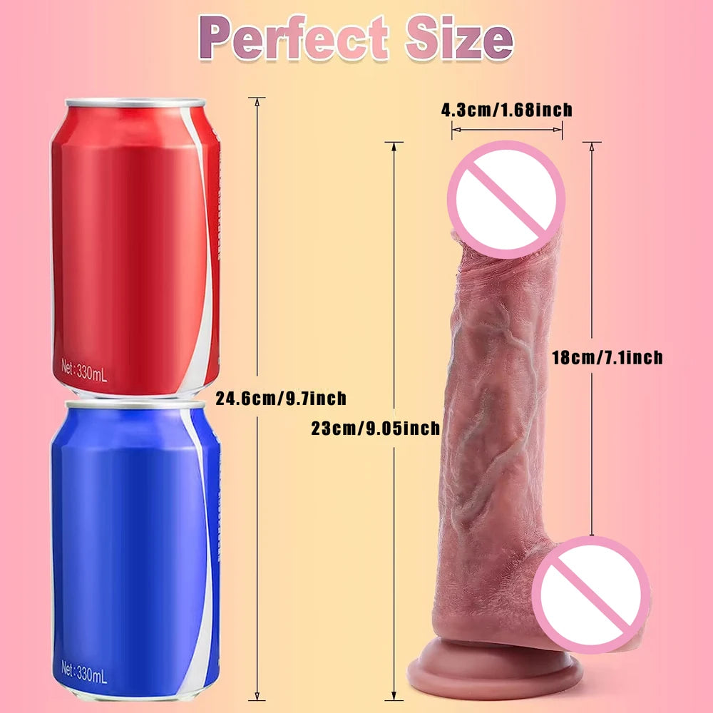 Realistic Dildos for Women Skin Sliding Foreskin Testicles Dildo Anal Vaginal Stimulation Strap on Big Penis Sex Toys for Woman