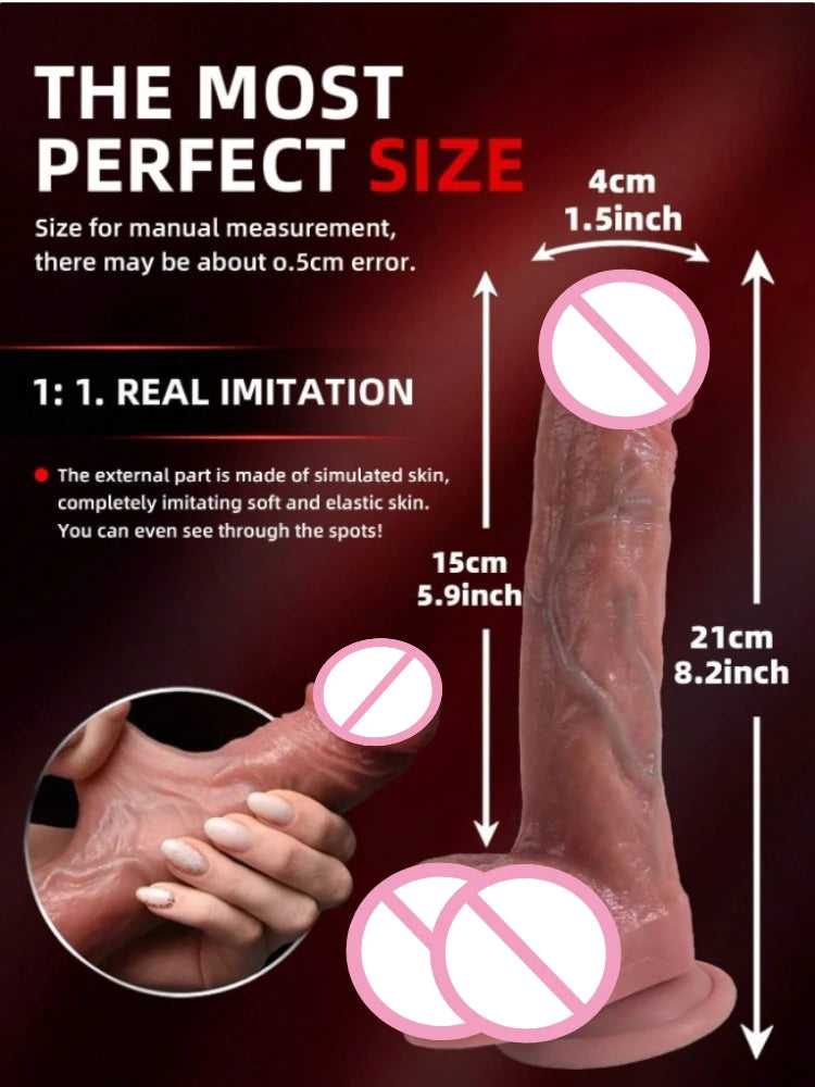 Adult Sex Toys Realistic Waterproof Silicone Penis Anal G-Spot Penetration Dildo with Suction Cup Masturbator Vibrator Massager