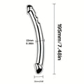 1 Pcs Stainless Steel Double-Ended Dildo G-spot Massage Anal Plug Stimulate Wand Fetish Dildo Solid Metal Curved Dual Ended