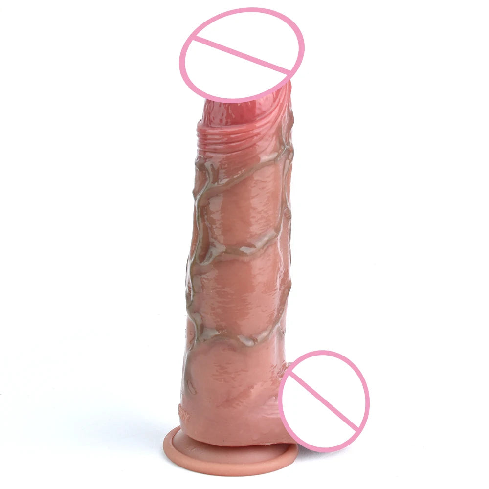 SXXY Lifelike Telescopic Realistic Dildo Suction Cup Silicone Sex Toys For Women Lesbian Gay Vaginal Stimulate Vibration Toy