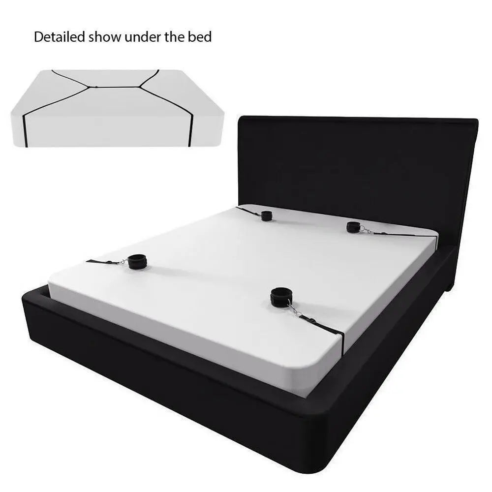 BDSM Bed Strap Bondage Binding On The Bed Binding Adult Sex Toys Sex Bondage Belt Bed Flirting Handcuffs Footcuffs Self Bondage