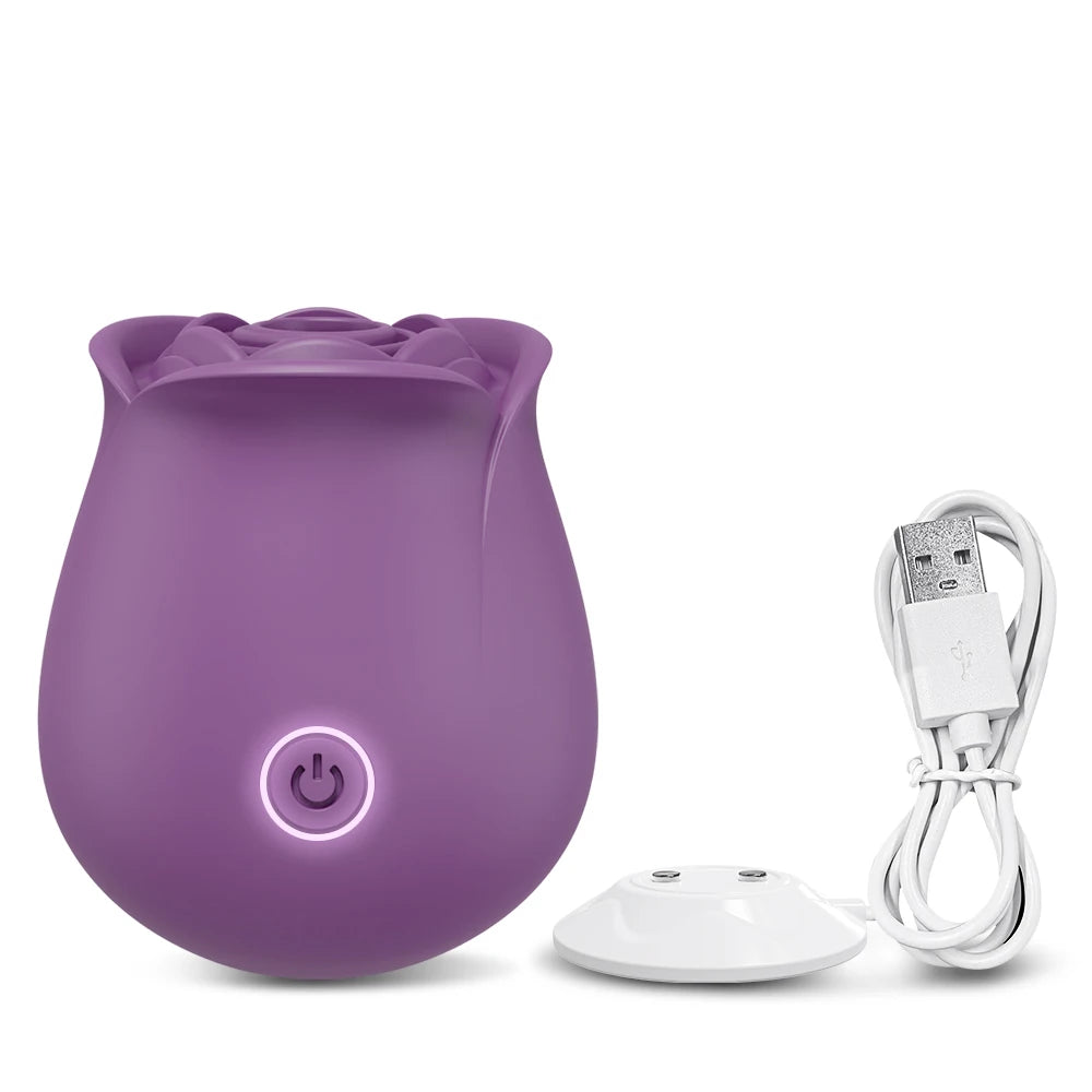 Sexy Adult Female Rose-Sucking Dildo Vibrator for Women Nipple Clit Stimulator Vibrating Penetration Vagina Vibrator Sex Toys 18