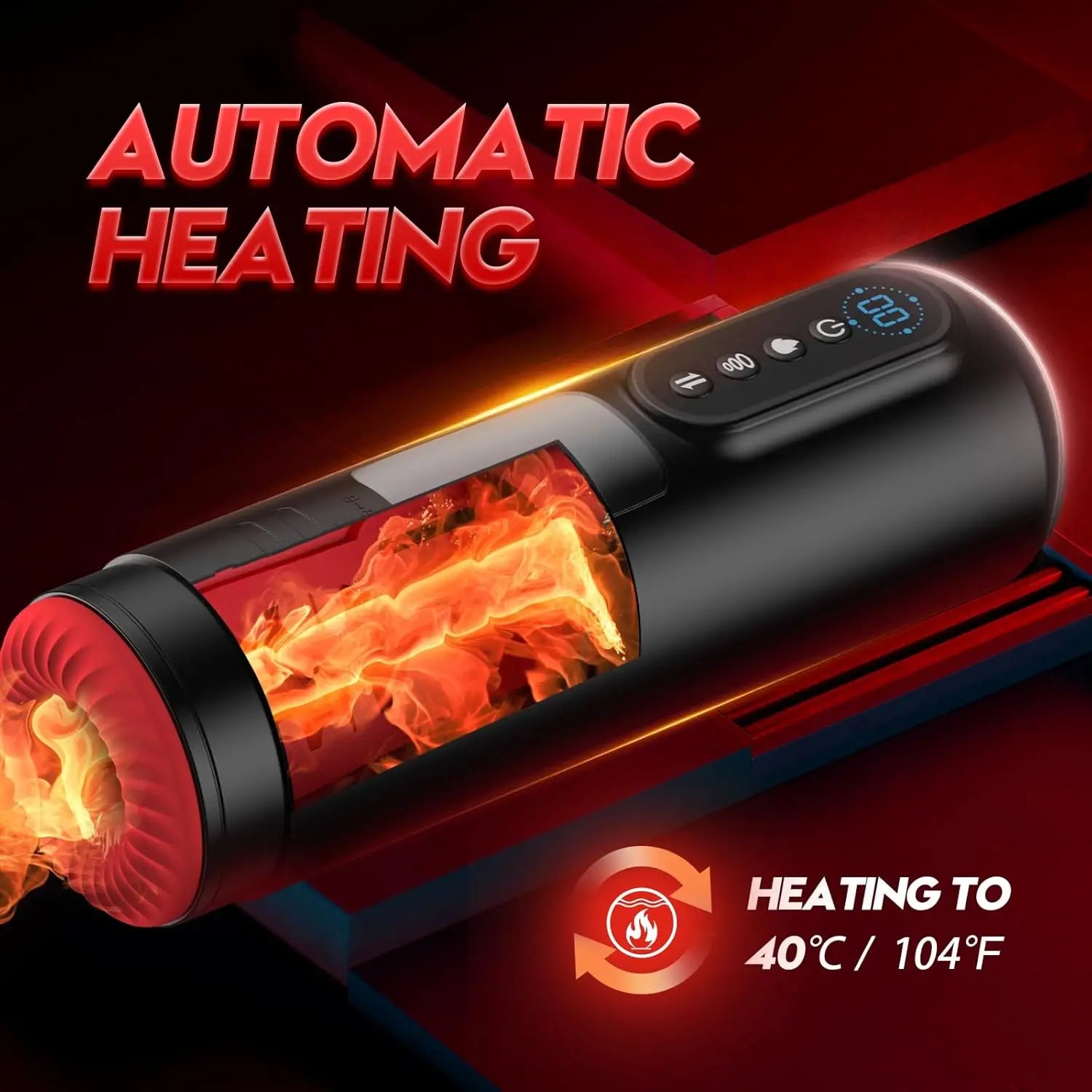 Male Sex Toys Penis Pump with 9 Sucking & Vibrating & Thrusting 3D Textured Sleeve Heating Blowjob Mens Sex Toy Adult Toys LCD