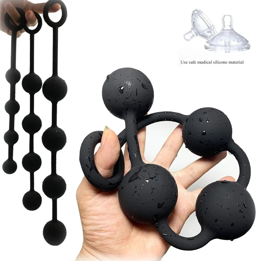 silicone big anal beads balls butt plug toy adults erotic sex toys for women anus masturbator dilatodor expander