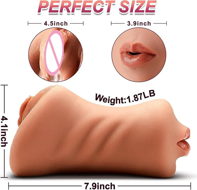 3 in 1 Pocket Pussy Male Masturbator Adult Sex Toys for Men Penis Stimulation Male Blowjob Stroker Toy Tight Anus & Real Mouth