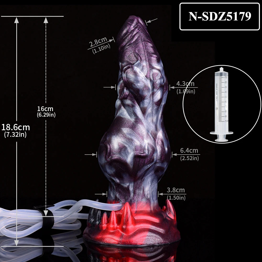 SMMQ Silicone Squirting Dildo With Dog Knot Ejaculation Penis Female Vagina Masturbation Adult Sex Toy Shop 18