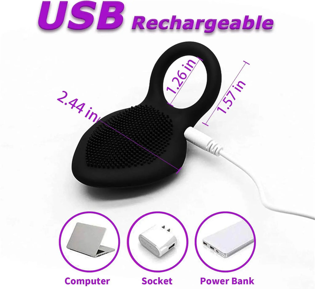 10 Intense Vibrations Cock Ring Vibrator Sex Toys for Men Vibrating Penis Ring Male Toys Cock Ring Vibrator Couples Adult Games