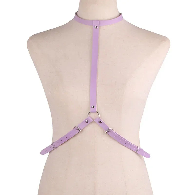 Adult Sexy Underwear BDSM Leather Bondage Lingerie Buttocks Erotic Leg Harness Suspenders Handcuffs Garter Strap For Women Men