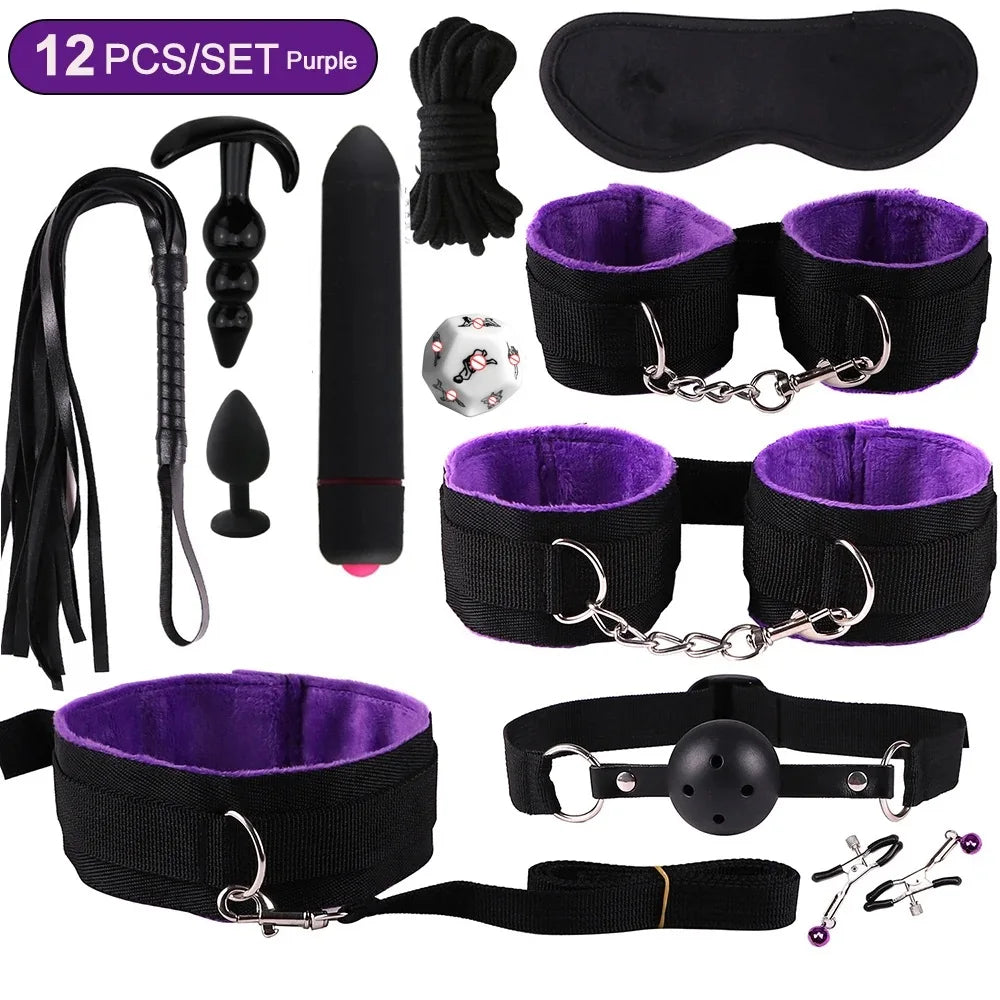 Sex toys for women BDSM sexual couples kit erotic accessories handcuffs for session Anal plug sex game Adult Sexy Toys sexy shop