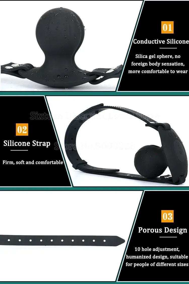 Sex Games Wireless Remote Control Electric Shock Open Mouth Gag Bondage Slave Ball Gag Erotic Sex Toys For Woman Couples Adult