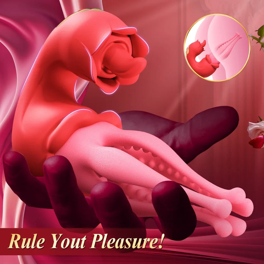 Couples' Sex Toys Male Penis Exerciser Female Clitoral Stimulator 3 in 1 Multi-Power Modes Unisex Masturbation Tool