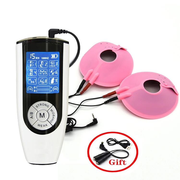 Bdsm Electric Shock Nipple Sucker Clamps Electro Stimulation Breast Toys for Woman Nipple Paste Pads Electrical Sex Accessories