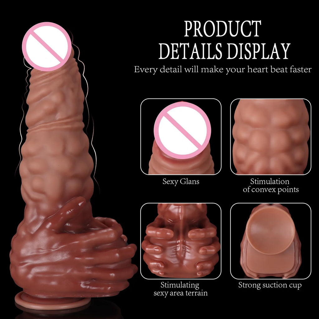 5 Size New  Realistic Giant  Dildo Silicone Animal Penis Adult Sex Toys Women Rapid Orgasm Masturbation Tool Oversized Soft Dick