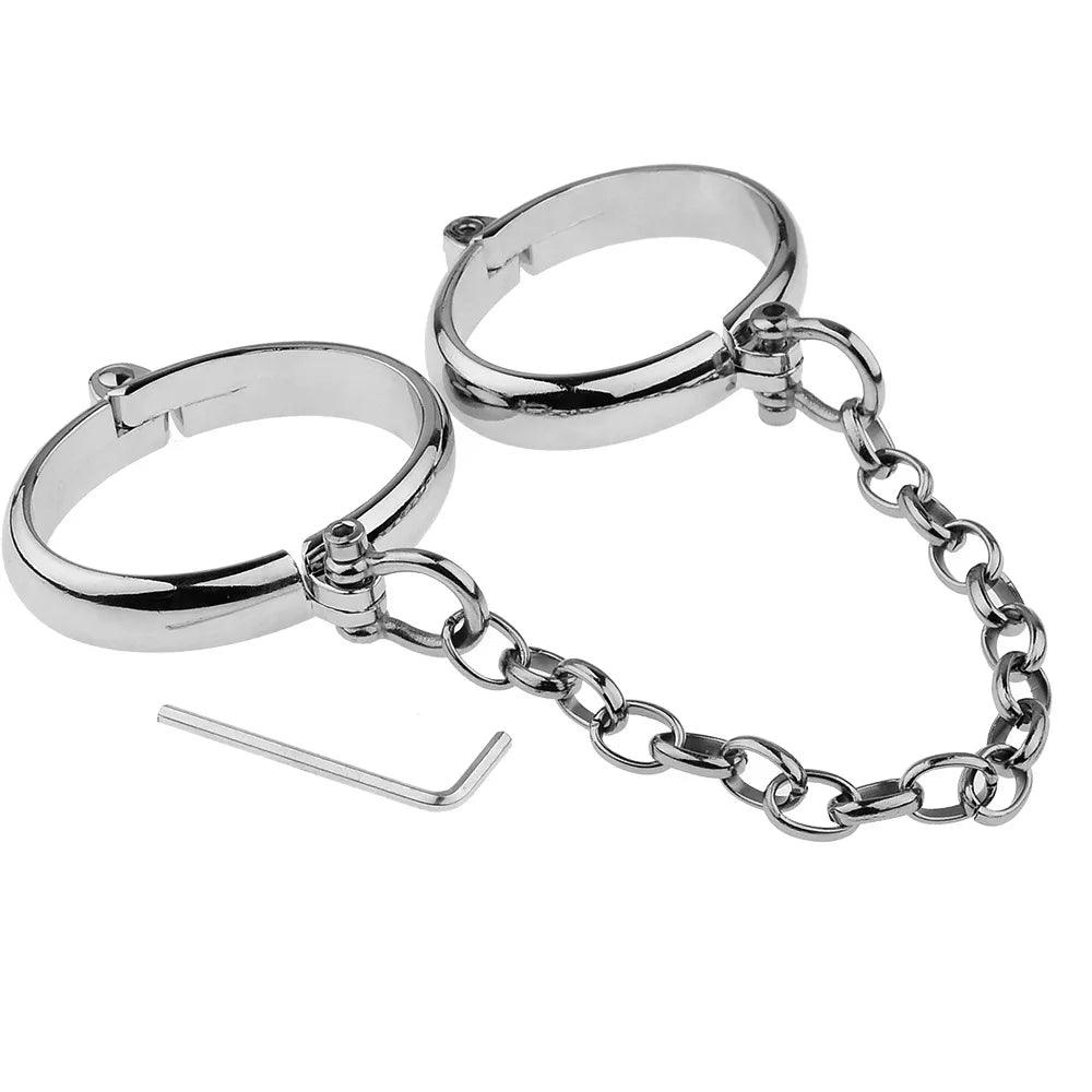 Metal Handcuffs Ankle Cuff Bondage Bracelet Restraints BDSM Adult Game Sex Toys for Couples Erotic Slave Toys Women Men