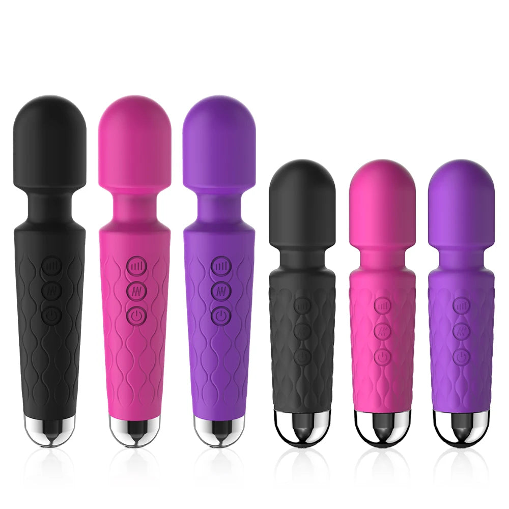 Silicone Powerful AV Vibrator, Female Nipple Clitoris G-spot Stimulation Masturbator, Couples Adult Sexy Sex Toys, Sex Toys 18+