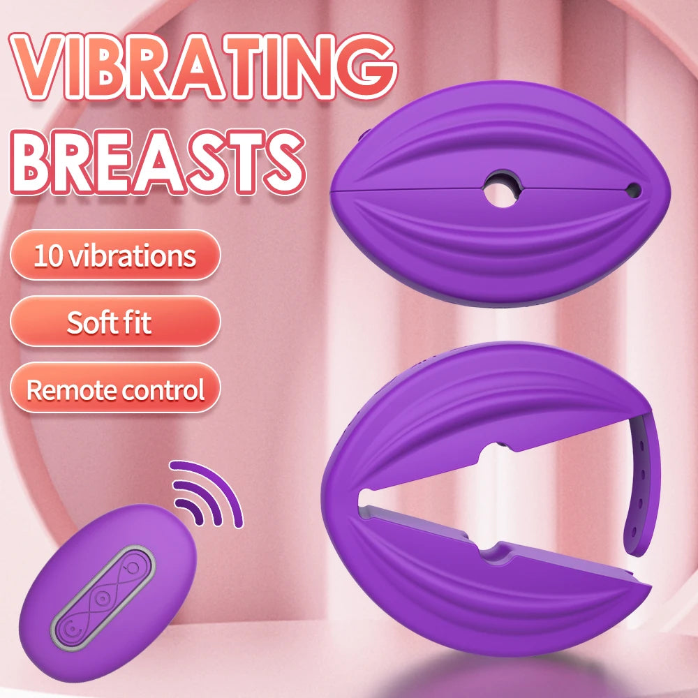 Nipple Clip Sex Toys Vibrator Nipple Stimulation Breast Massager Wireless Control Invisible Wear Female Orgasm Masturbator Adult
