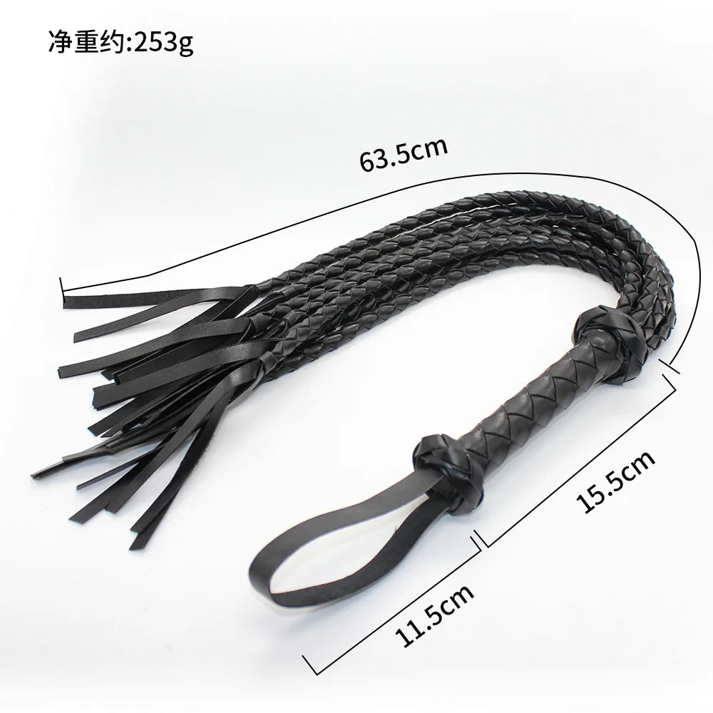 Leather Sex Spanking Whip Bdsm Bondage Gay Fetish Horse Tassel Tails Lash Adult Flogger Flirt Erotic Toys for Couples Women