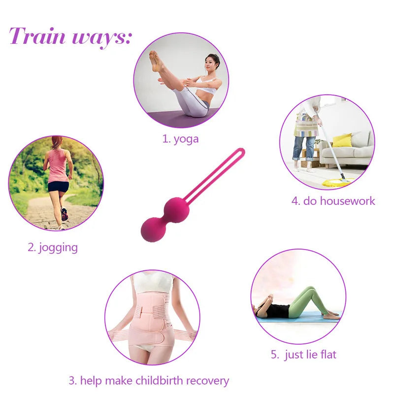 Silicone Vaginal Balls Sex Toys For Women Vagina Tighten Exercise Chinese Kegel Balls Vibrator Pelvic Ben wa Balls Anal balls