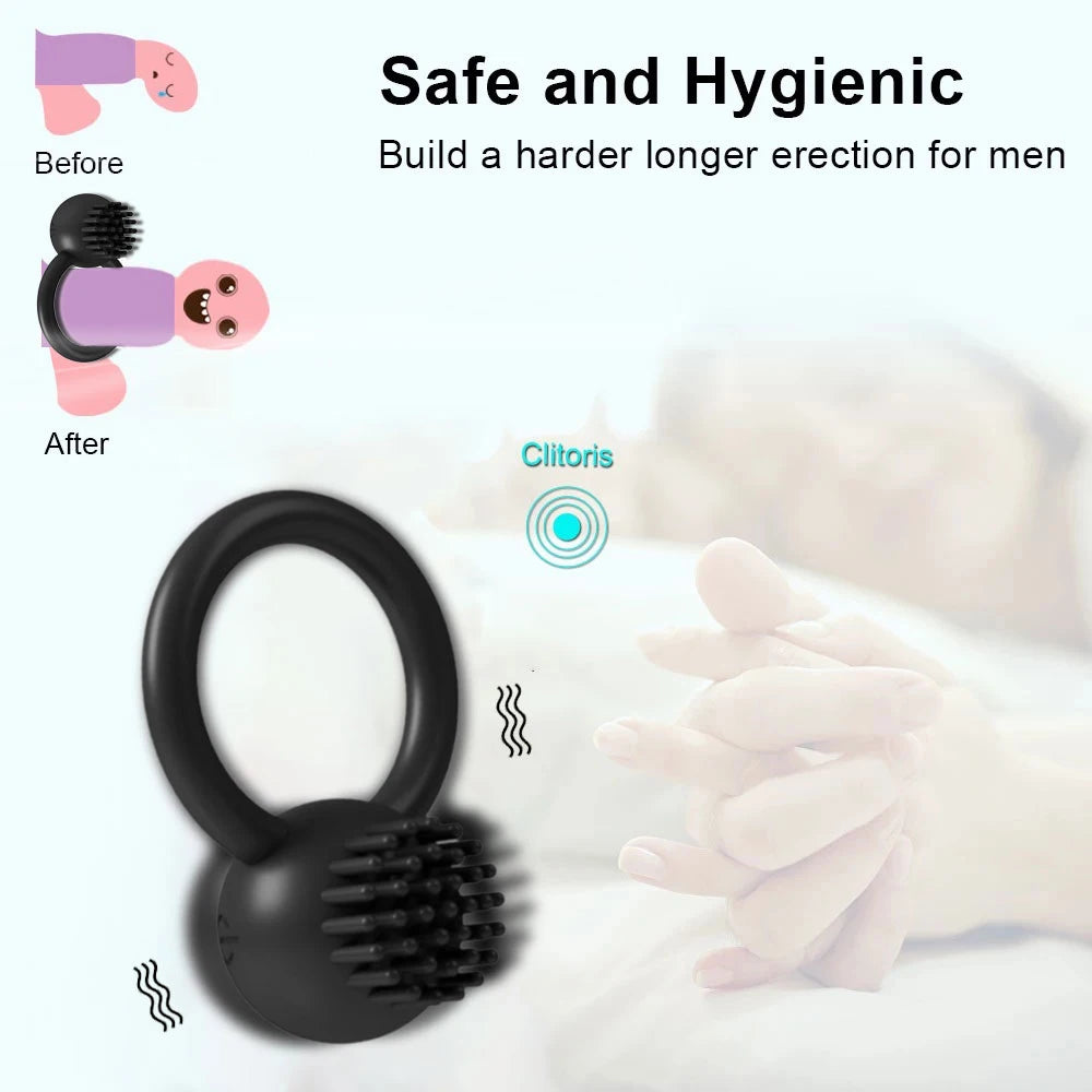 Male Masturbator chastity sextoy sensualex men novelty toys Rechargeable 10 vibration modes Ejaculation delay cock ring  sextoy