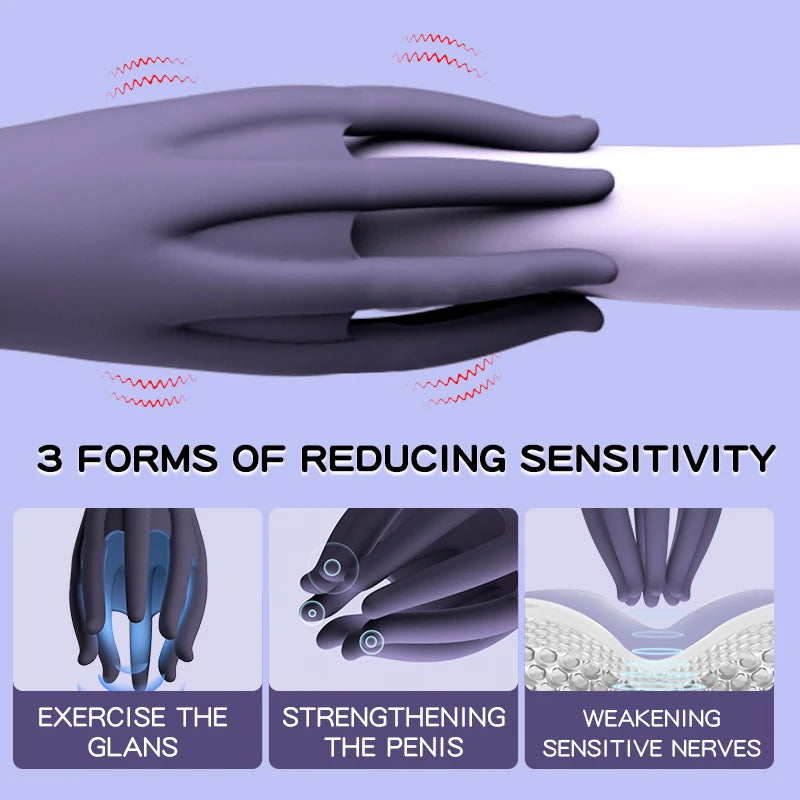 Adult Toys Sex Glans Trainer Penis Massage Male Masturbator Vibrating Glans Vibrator Sex Toys for Men Lasting Delay Endurance