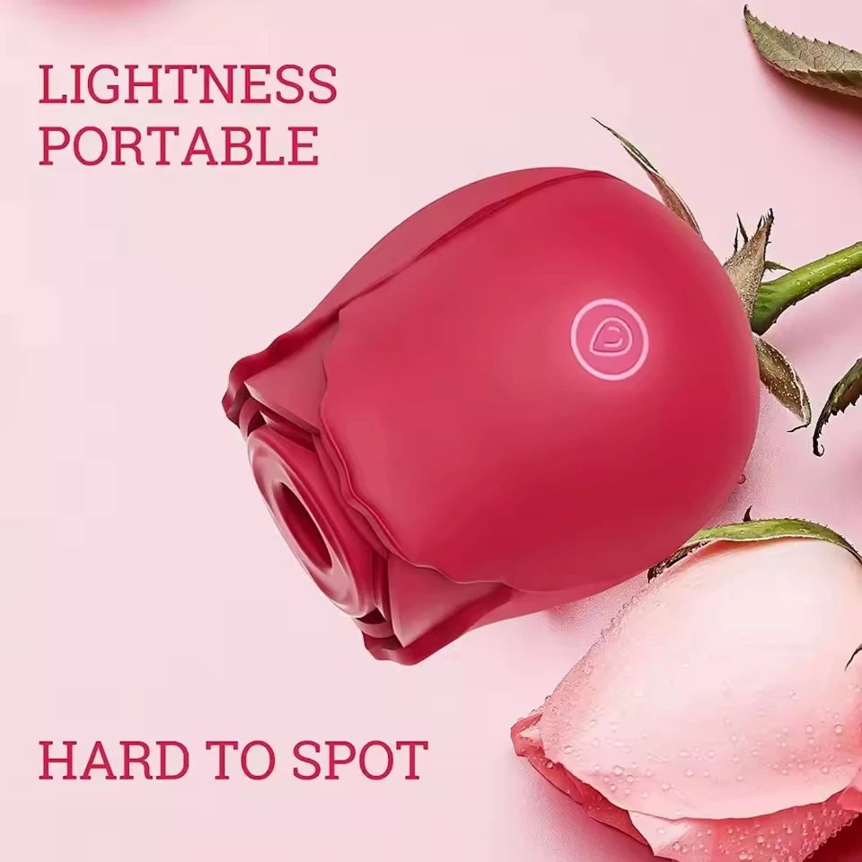 Rose Dildo Vibrator Sex Toys for Women - Sucking Vibrating Clitoral Nipple Stimulator G-Spot Massager for Couples Adult Sex Game