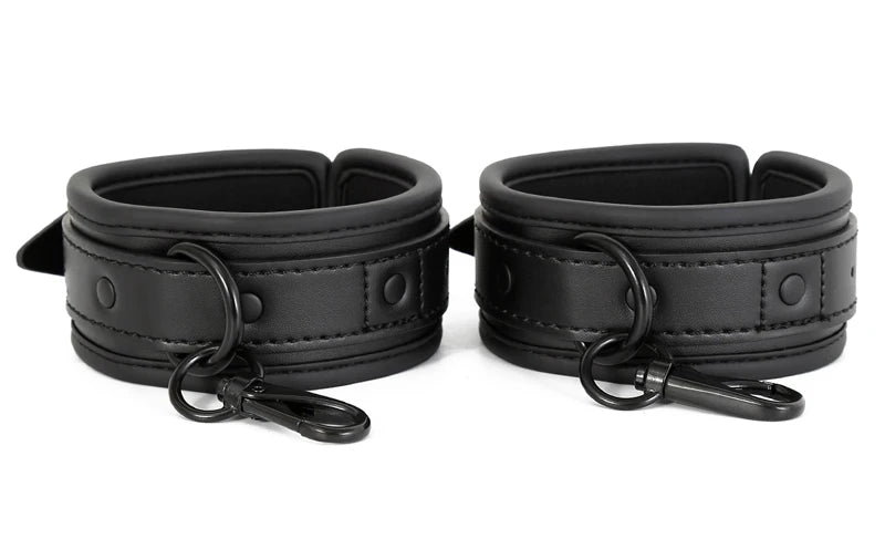 Bdsm Handcuffs Ankle Cuff Adjustable PU Leather Handcuffs Police Sex Bondage Restraints Adult Sex Toys For Woman Couples