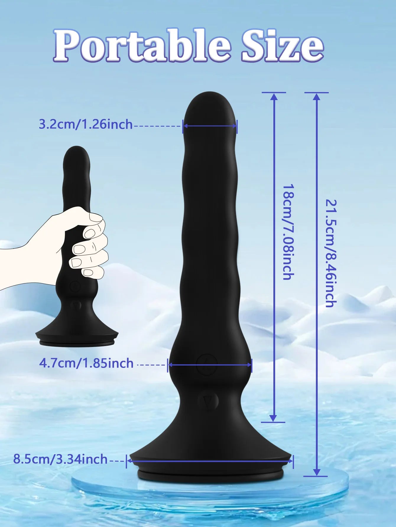 Anal Male Adult Sex Toys Vibrator Wriggling Rotating Vibrating Prostate Massager Anal Butt Plug for Men Women with Suction Cup