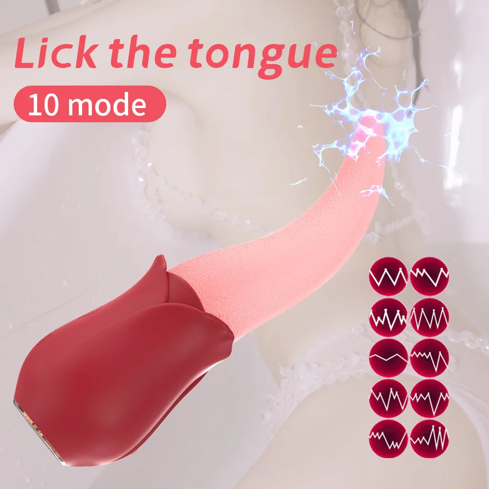 Sex Toys Vibrator Tongue Licking Nipple Clitoris Stimulator Vibration Women Couple Sexy Adult Female Vibrator Toys