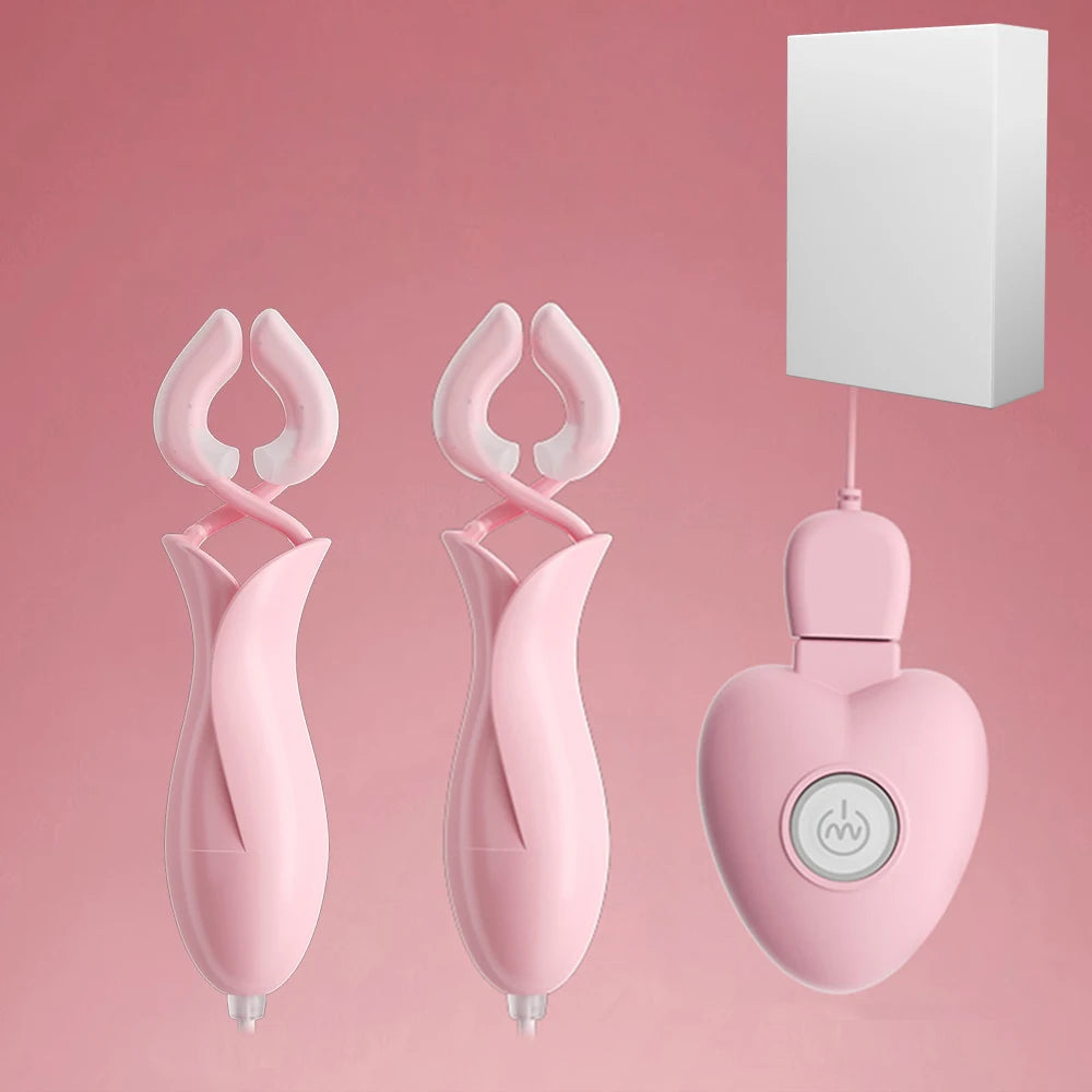 Vibrating Nipple Clamp Breast Massage Female Masturbation Stimulate Clit Adult Games Sex Toys For Women Couples Nipple Vibrator