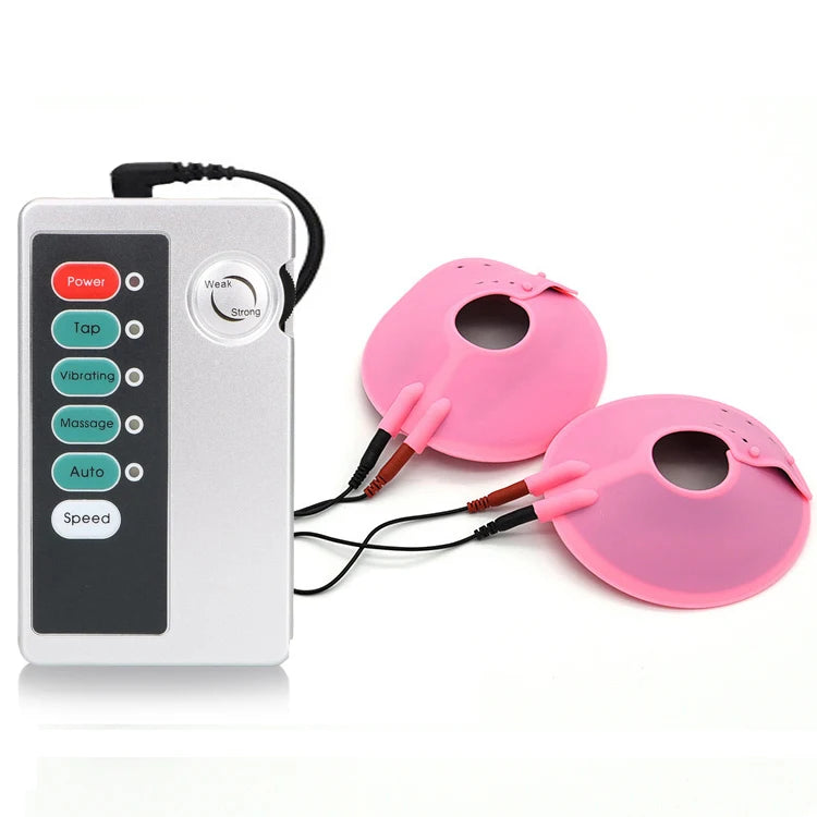 Bdsm Electric Shock Nipple Sucker Clamps Electro Stimulation Breast Toys for Woman Nipple Paste Pads Electrical Sex Accessories