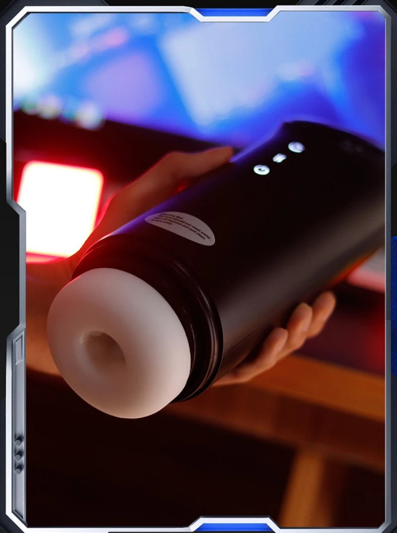 Realistic Automatic Male Masturbator, Powerful Sucking & Thrusting Stimulation Hands-Free Electric Adult Sex Toys for Men