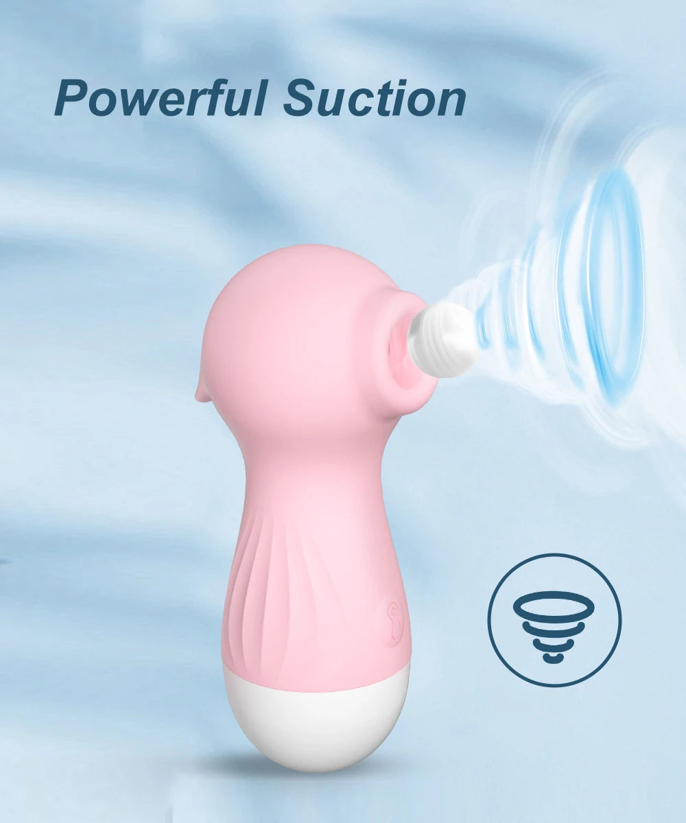 Clitoral Suction Vibrator for Women, Dual Stimulation with Powerful Vibration & Rhythmic Suction, Soft Silicone Sex Toy
