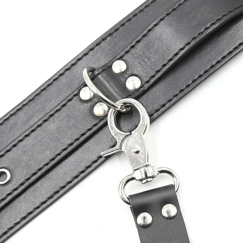 Leather Handcuffs BDSM Bondage Restraint Flirting Slave Exotic Accessories Toys For Couple Games Handcuff&amp  Ankle Cuffs Adult