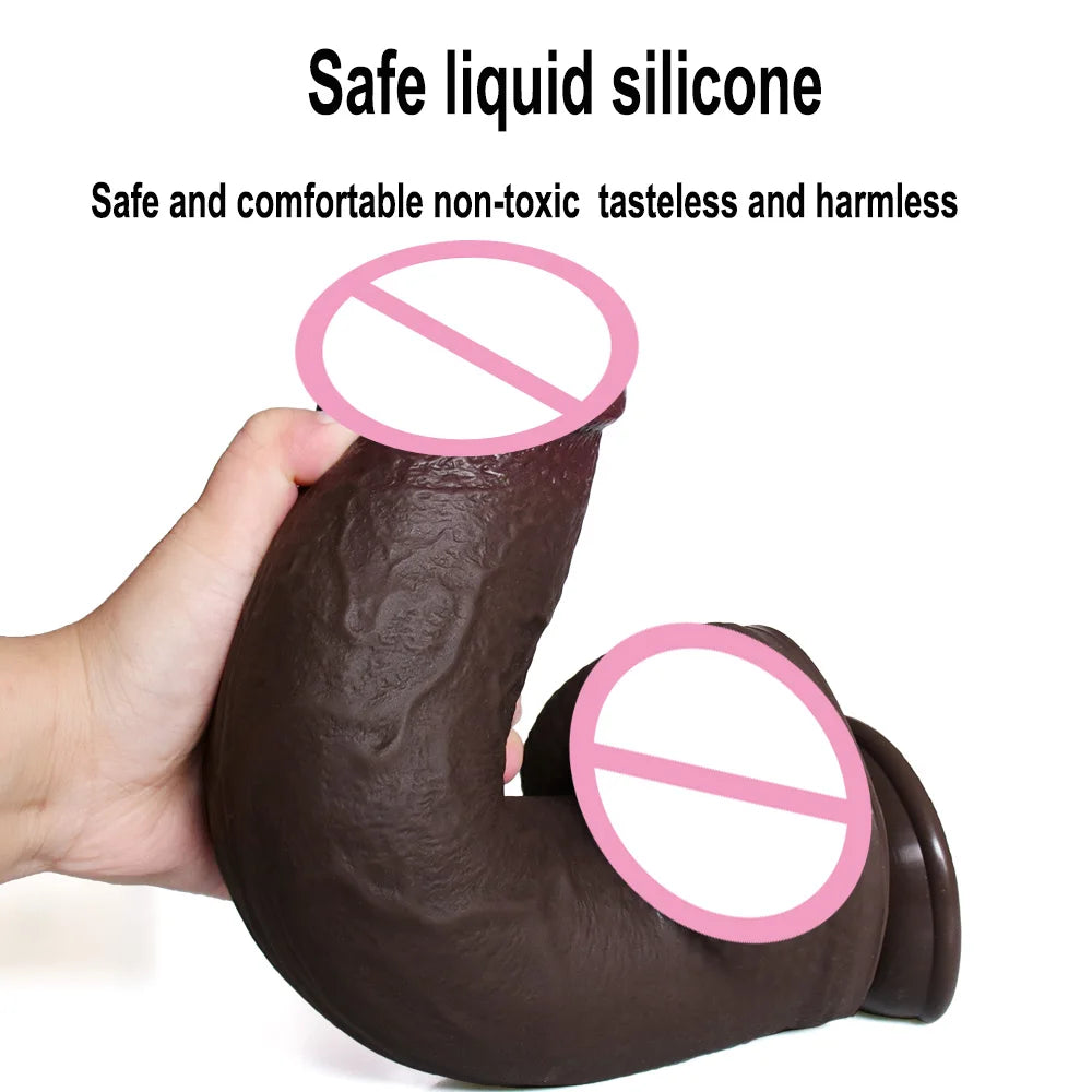 Huge Silicone Dildo Emale Clit G Spot Orgasm Penis with Sucker Female Masturbator Lesbian Anal Adult Vagina Sex Toy Masturbator