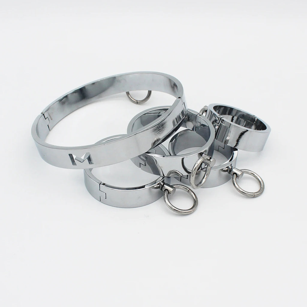 Metal Steel Ankle Wrist Cuff Handcuffs Restraints Slave BDSM Bondage Intimate Adult Game Sex Shop for Couples Sex Products