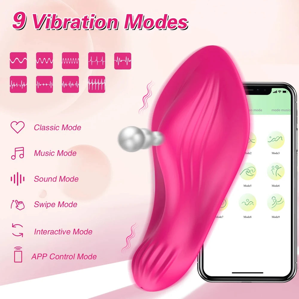 Mini Wearable Vibrator for Female Clit Stimulator Wireless Bluetooth APP Control Vibrating for Women Masturbator Adult Sex Toys