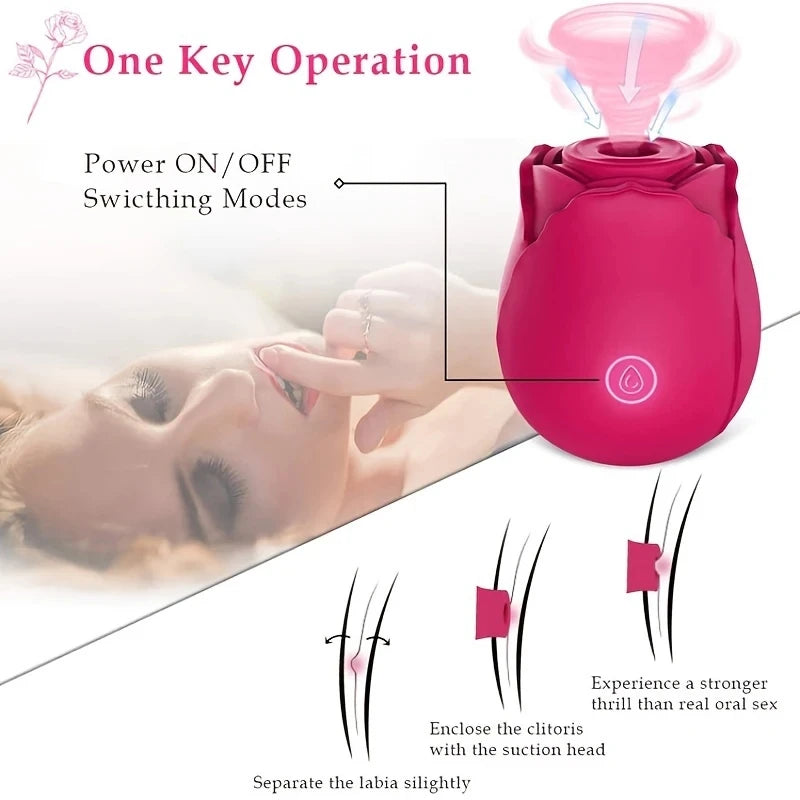 Smart Adult Sex Toys Rose Sucking Vibrator Vagina Nipple Sucker Licking Clitoris Stimulation Sex Toys For Women 18+
