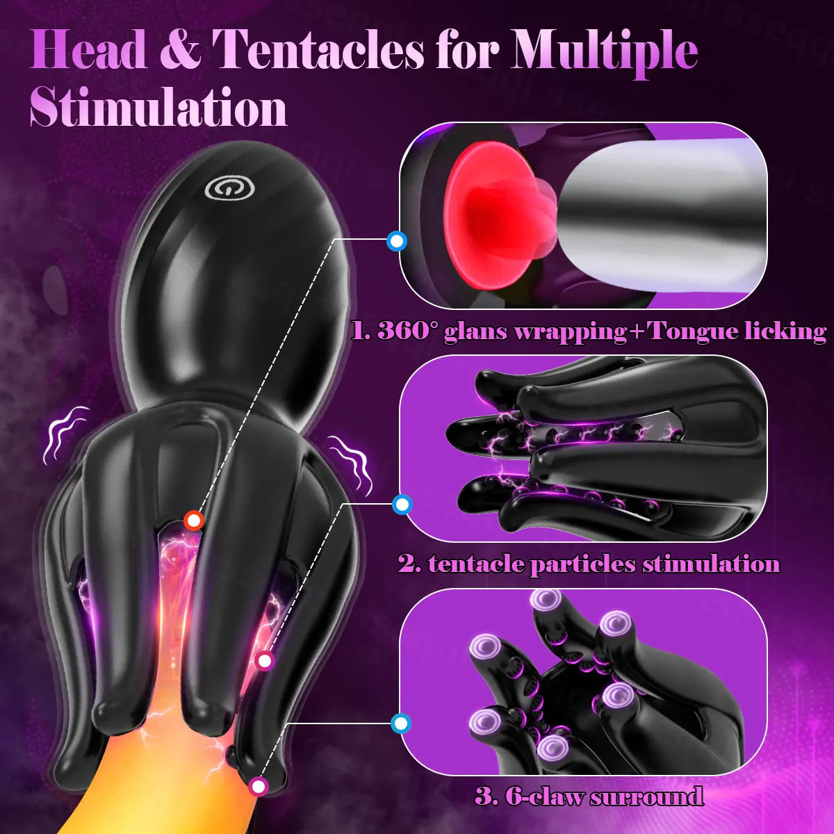 Masturbator for Men Glans Vibrating Tongue Licking Sex Oral Blowjob Lasting Delay Endurance Training Male Sex Toys for Men