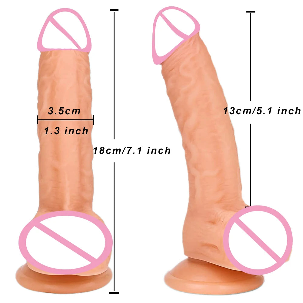 Super Long Skin Dildo Penis Silicone Realistic Sex Toys For Women Masturbator Oversized Penetration Anal Plug Strapon Sexy Adult