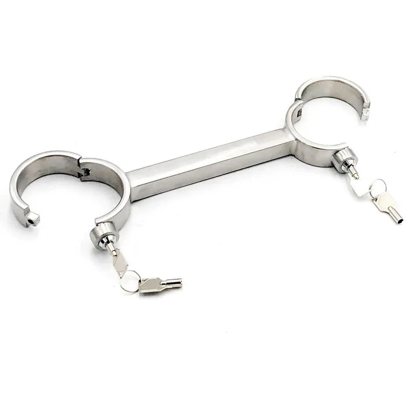 Stainless Steel Spreader Bar Lockable Hand Ankle BDSM Bondage Cuffs Adult Games Restraints Handcuffs Sex Toys For Couples Woman