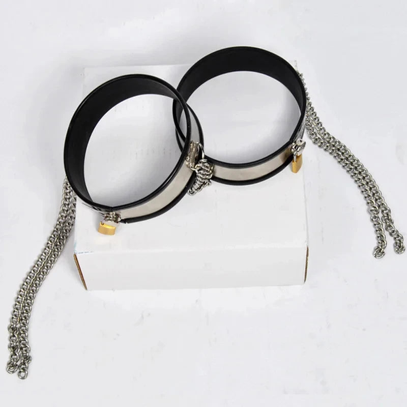 Stainless Steel Silicone Thigh Ring Cuffs Chastity Belt Bdsm Accessories Adult Games Cosplay Bondage Restraints Sexy Toys