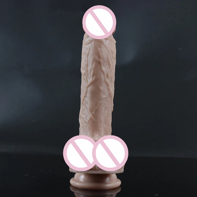 Silicone Dildos Realistic Fake Long Penis Double Layer Butt Plug Adult Sex Toys For Woman Men Vagina Anal Massage Tools sex toys