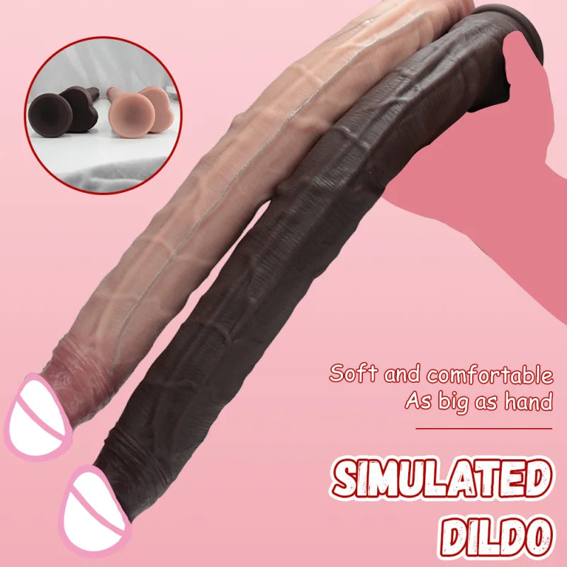 Realistic Dildo Long Penis Dildo Sex Toys Silicone Big Dildos Lifelike Giant Dildo for G Spot and Anal Play with Suction Cup