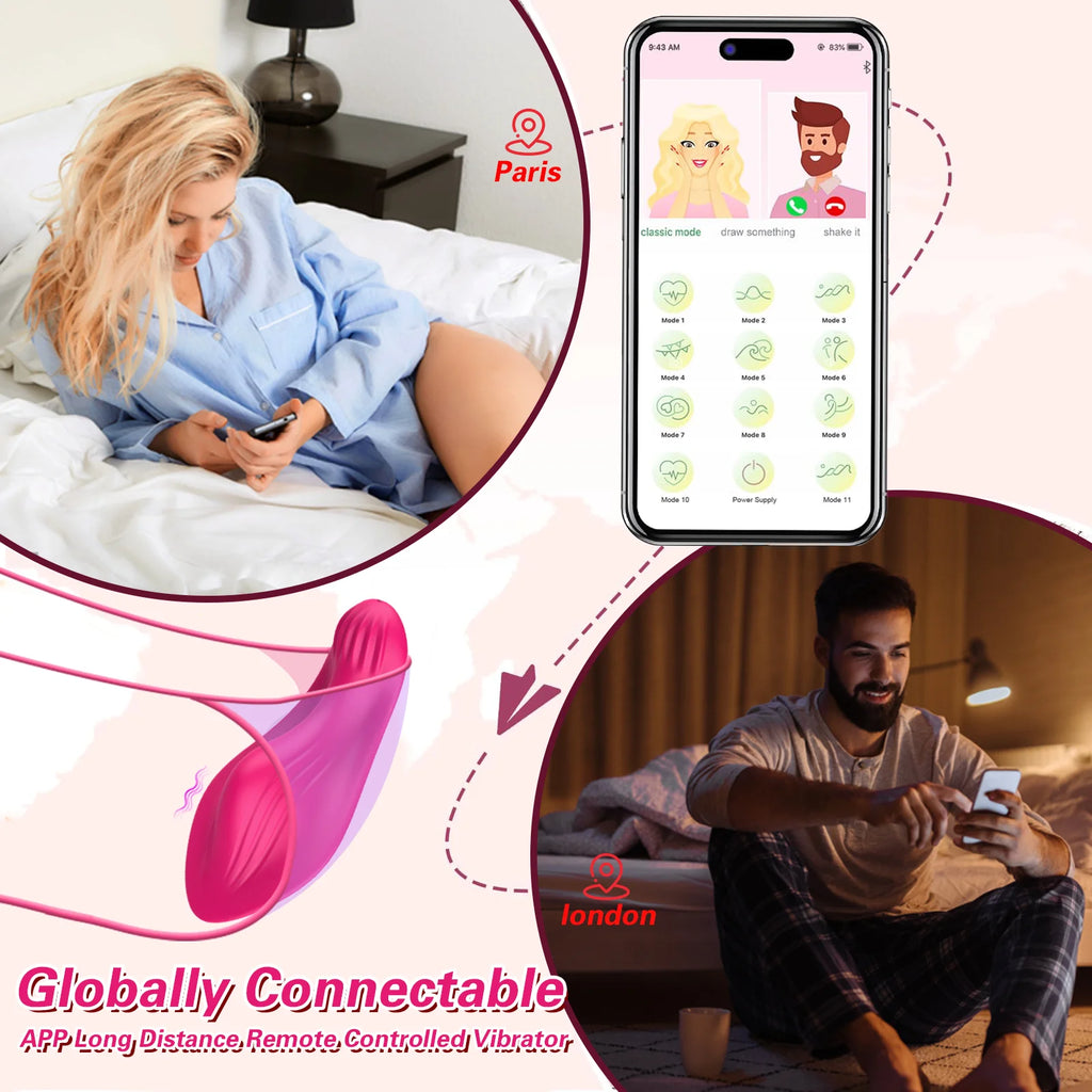 Mini Wearable Vibrator for Female Clit Stimulator Wireless Bluetooth APP Control Vibrating for Women Masturbator Adult Sex Toys