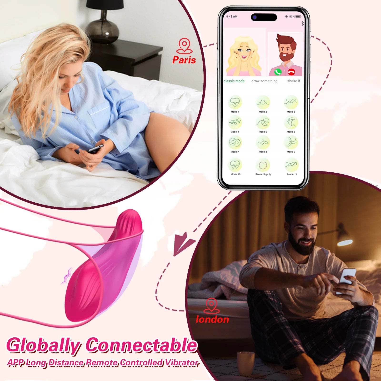 Mini Wearable Vibrator for Female Clit Stimulator Wireless Bluetooth APP Control Vibrating for Women Masturbator Adult Sex Toys