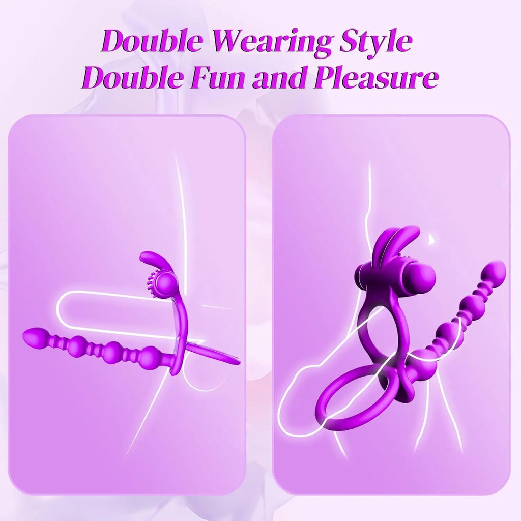 Vibrator Cock Ring Sex Toys for Men  Anal Beads Anal Plug Men Penis Ring Prostate Massage Vibrating Butt Plug Bullet Vibrator