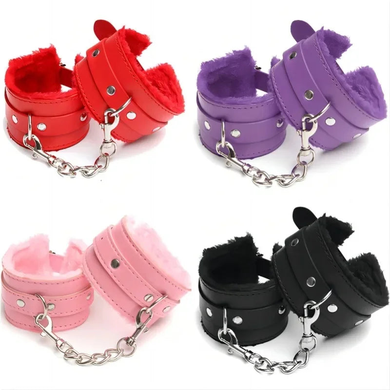 Sex Toys Handcuffs  PU Leather Restraints Bondage Cuffs Roleplay Tools Erotic Handcuffs for Couples GameSex Products Sexy