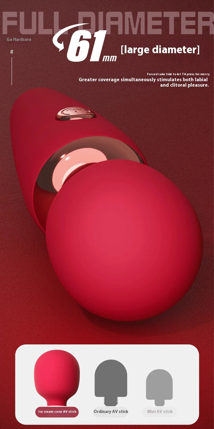 Mini AV Stick Vibrator for Women USB Charging Portable Adult Magic Wand Ice Cream Vibrator 10 Frequency Vibrating Sex Toys